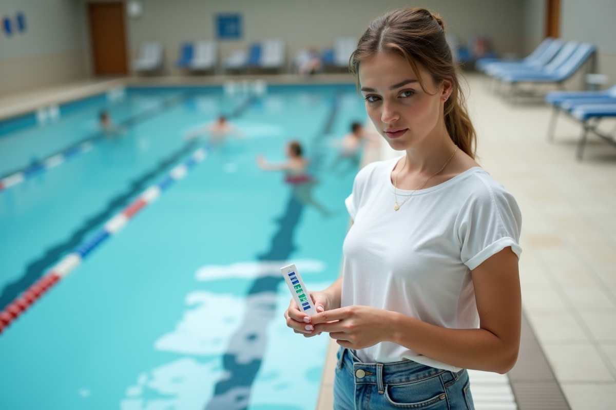 Jeune femme vérifiant l